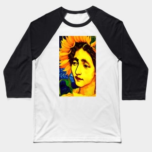 Goddess of Sunflowers Baseball T-Shirt